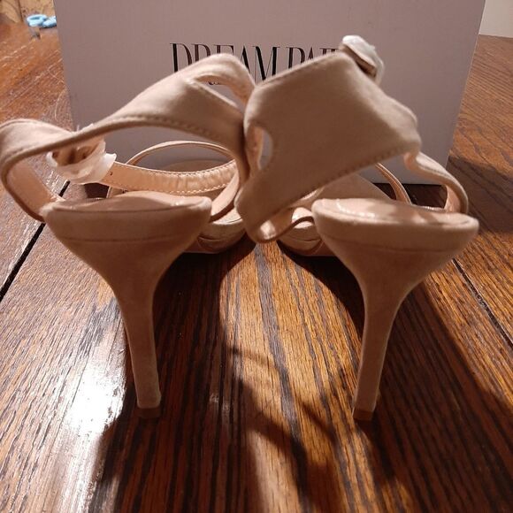 New Size 10 Dream Pairs Nude Stecy1 High Heel Stiletto Open Toe Pump Dress Shoes - Picture 10 of 11